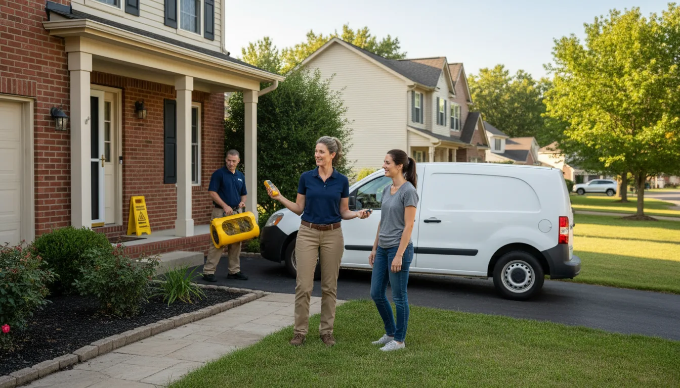 Residential water damage restoration in Allenwood, PA